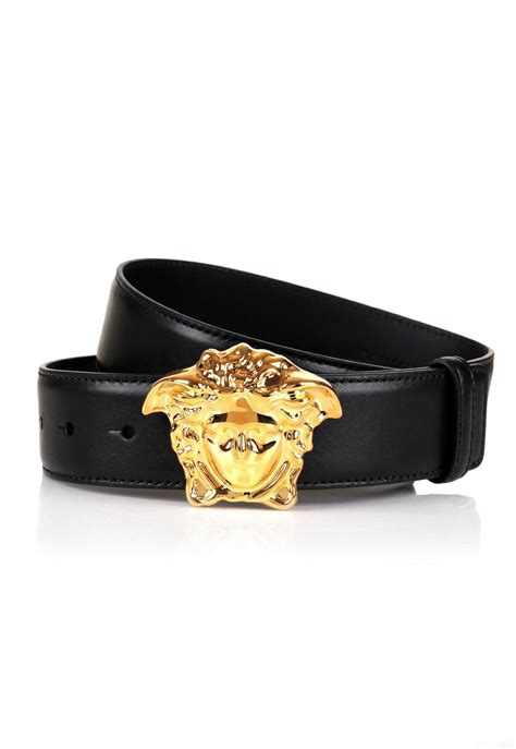 versace medusa head belt mens